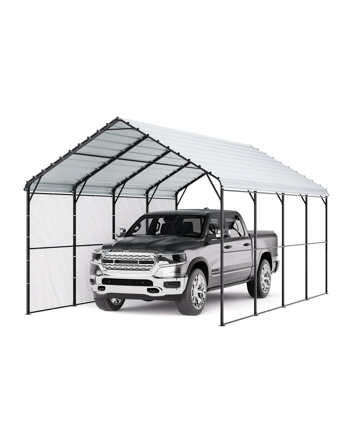 

12' x 20' Metal Carport Heavy Duty Outdoor Car Shelter Garage for Boats
