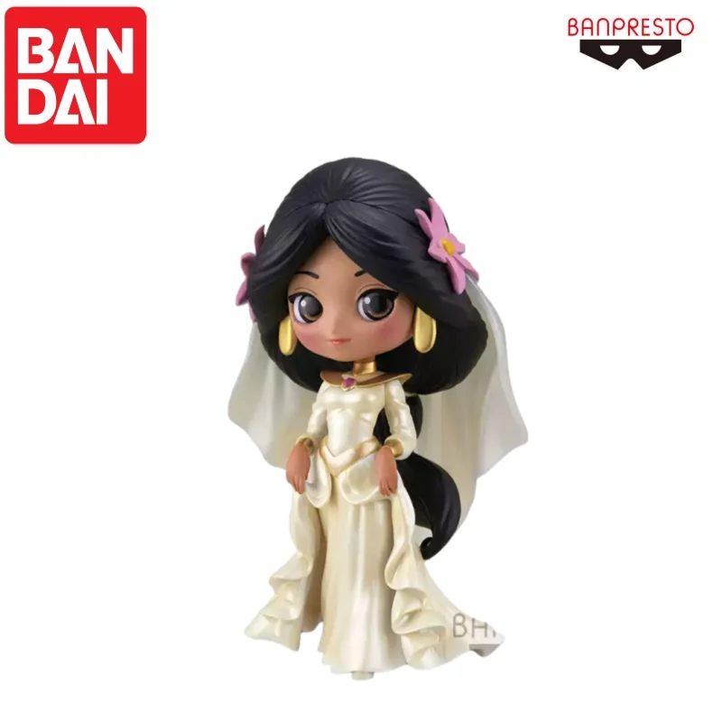 En Stock 100% Original Bandai princesa de Disney hielo y nieve extraño amor Elsa Ariel Belle Blancanieves sirena Mulan lindo muñeco de juguete