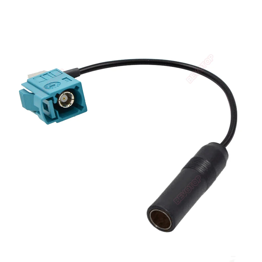 NEW DIN Female Jack to Fakra Z Female Right Angle Jack FM Radio Converter Cable Car Truck Player Stereo Antenna Adapter Pigtail.
