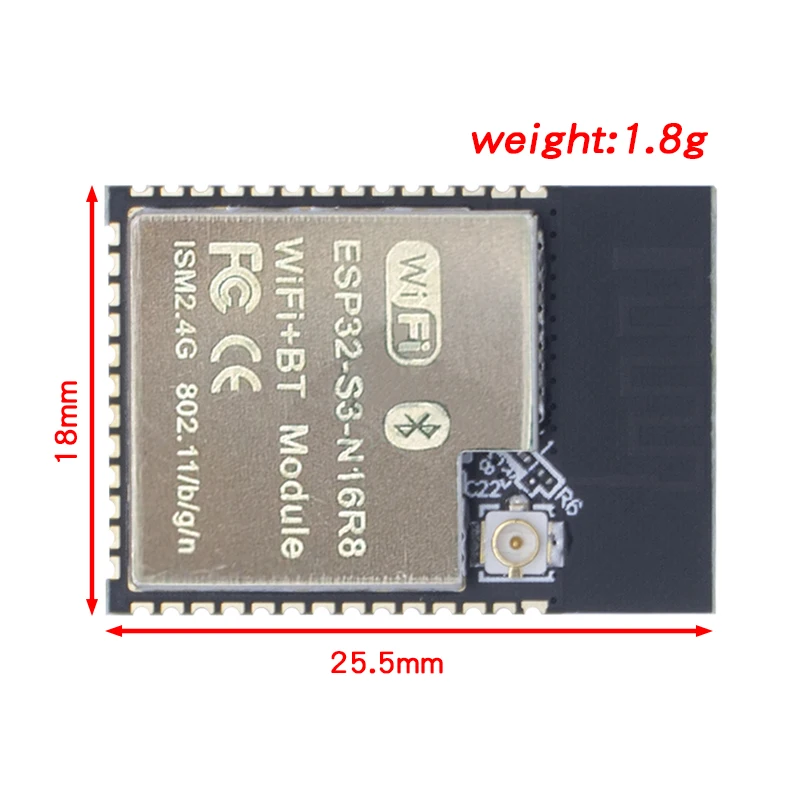 ESP32-S3-WROOM-1 ESP32-S3-N16R8 Dual-core WiFi& Bluetooth-compatible MCU Module Internet Of Things Wireless Module