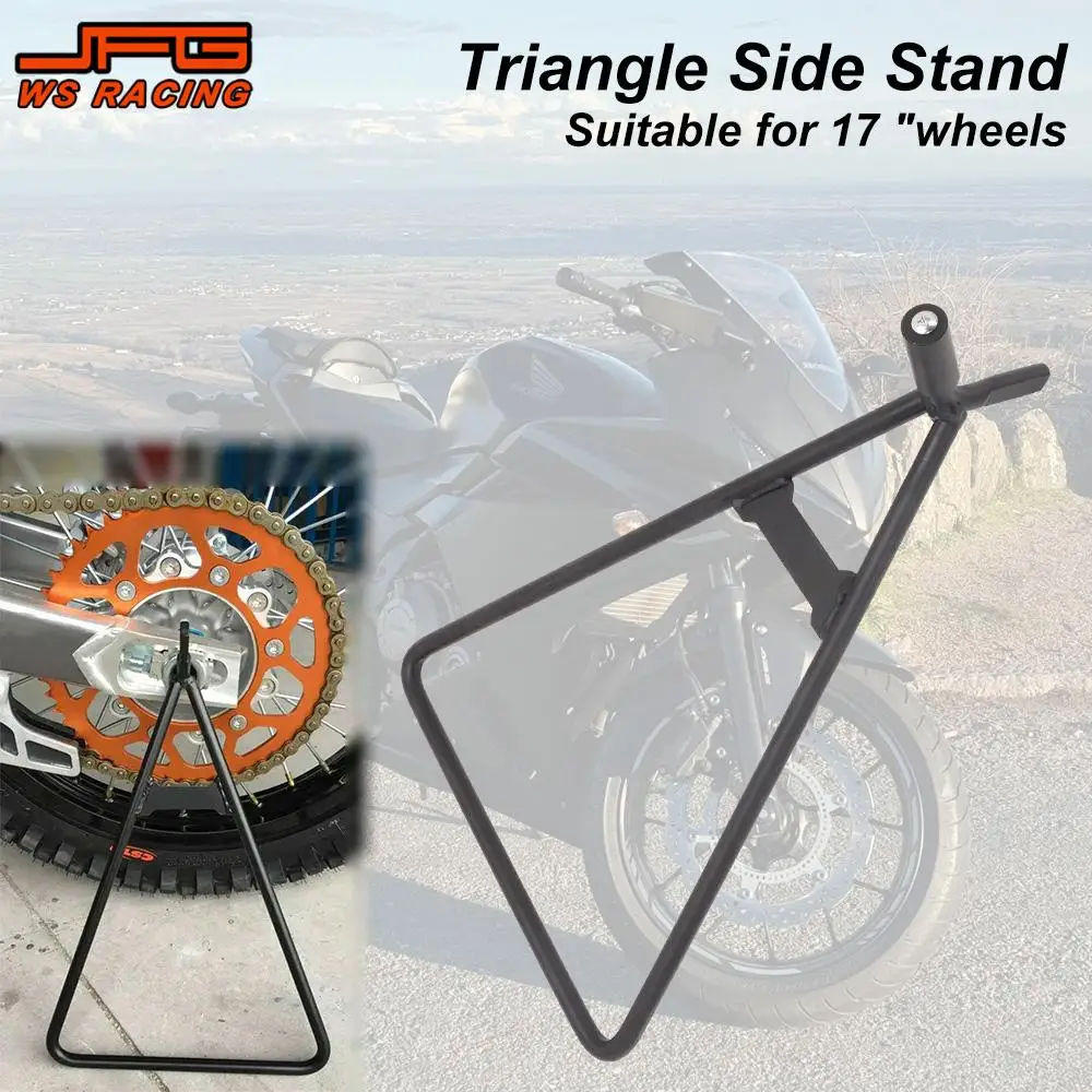 

Triangle Stand Universal Dirt Bike Motorcycle Kickstand Heavy-Duty Steel Triangle Side Stand For KTM Yamaha Motorcross Motorbike