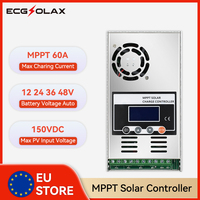 ECGSOLAX MPPT 60A Solar Charge Controller 12V 24V 36V 48V Auto Solar Panel Regulator Charging Controller With LCD Max PV 150VDC