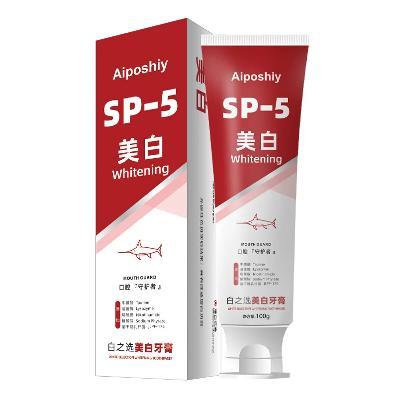 

Отбеливающая зубная паста sp-4 для очистки, удаления желтых пятен, освежающего дыхания, пробиотиков, выпечки соды, отбеливания зубной пасты