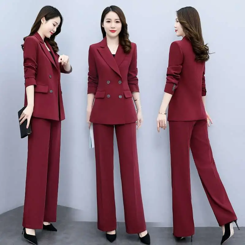 

High Sense Women's Faion Casual Spring Suit Set Tee Pieces Chic Sle Winter Collection for Middle-Aged Women