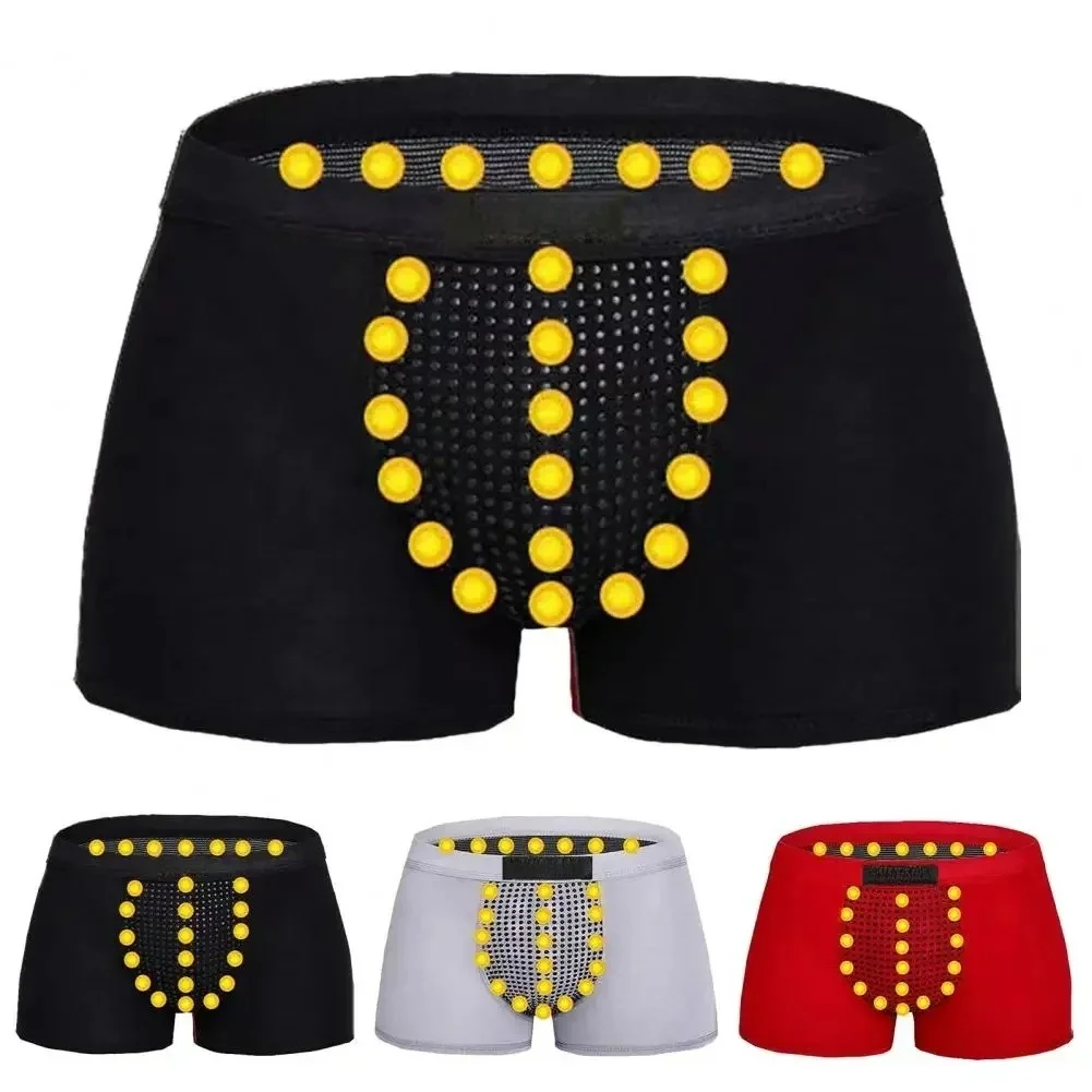 2026 Men Magnetic Therapy Boxer Briefs Breathable Comfortable Underwear with 22 Health Magnets for Blood Circulation L-6XL Size