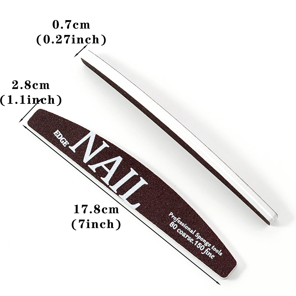 2/5pcs Salon-เกรดกาแฟเล็บไฟล์ Dual Grit 80/150 กรวดฟองน้ําเล็บแฟ้มกระดาษทรายล้างทําความสะอาดได้เล็บเท้าเครื่องมือ