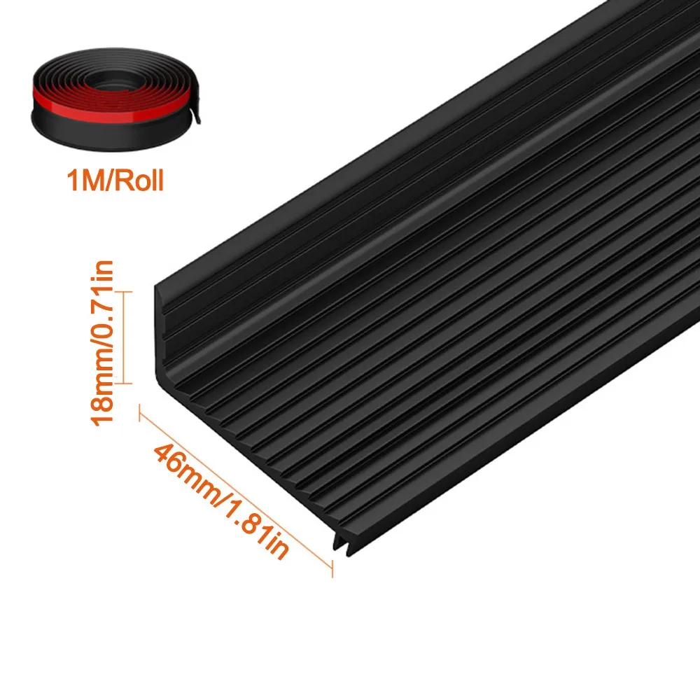 1m/1.5/2m Window Water Blocking Bar Self-Adhesive TPE Window Waterproof Baffl Edge Sealing Windproof Home Weatherstrip