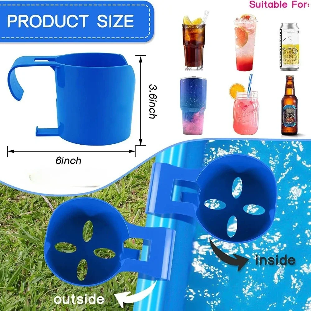 1PC New Hook Portable Outdoor Pool Cup Holder Punch-free Beer Beverage Holder Can Hold A Variety of Items Bathroom Accessories