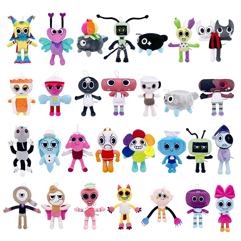 Dandy's World Plush Toys Doll 22-33cm Dandy World Game Goob Boxten Flower Cat Bunny Plush Soft Stuffed Toy Pillow Birthday Gifts