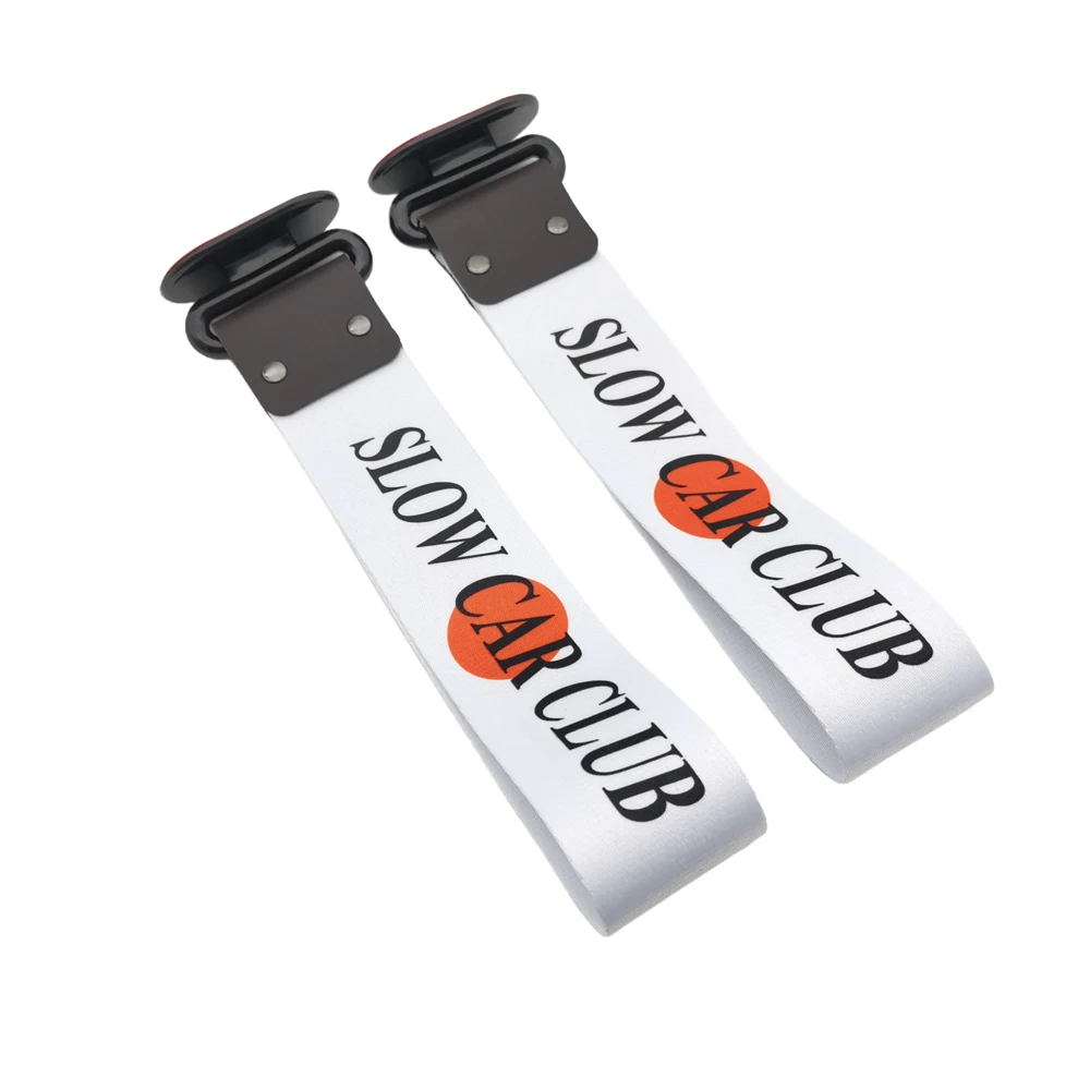 JDM Car Motorcycle Tow Strap Belt JDM Style Tow Rope Ribbon Trailer Ropes Bumper Universal Pasting Tow Strap Pendant Accessories