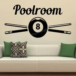 Vinyl Decor Billiard Wall Decal Billiard Sports Game Wall Sticker Billiards Club Decor Use Home Interior Decor Housewares B058