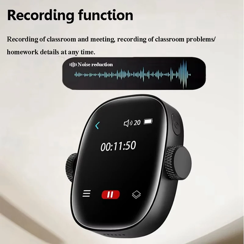 B34B-64GB Mini Touch Screen Bluetooth5.3 MP3 Player Hifi Lossless Walkman Music Video Player Recorder With Alarm Clock