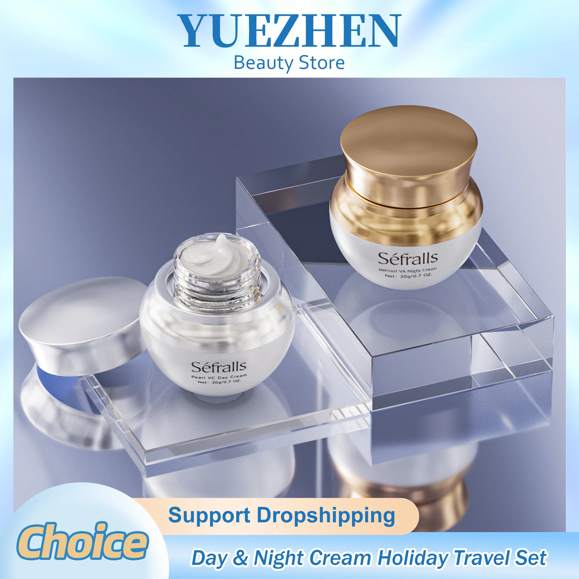 

Séfralls Набор для ухода за кожей Ретинол Увлажняющий крем против старения против морщин Дневной и ночной крем Увлажняющая сыворотка для лица Питает