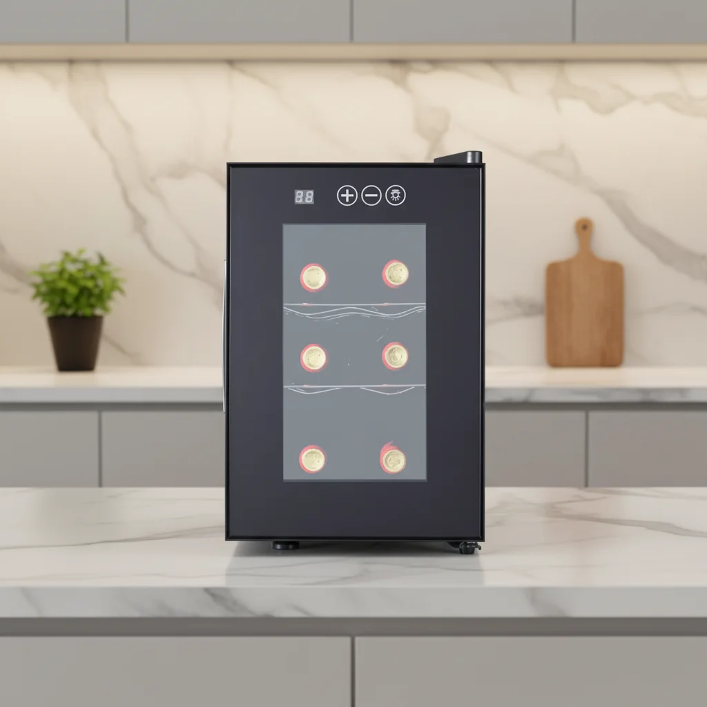 

8 Bottle Wine Cooler Thermoelectric Wine Refrigerator standing Mini Cooler for Kitchen