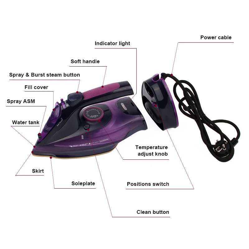 Rechargeable Cordless Steam Iron Electric Clothes Fabric Explosive Generator Garment Steamer Fast-Heat Wireless Travel Flatiron image 5