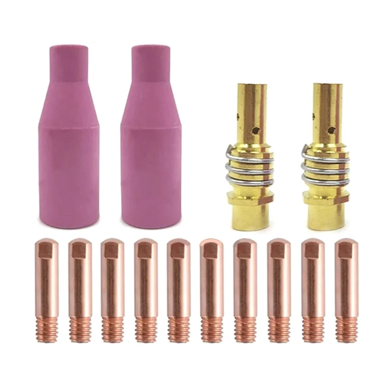

B28C-14Pcs 0.8 15AK Coating Protection Nozzle Non-Stick Welding Slag Airless Gas Protection Gun Machine Protective Sleeve