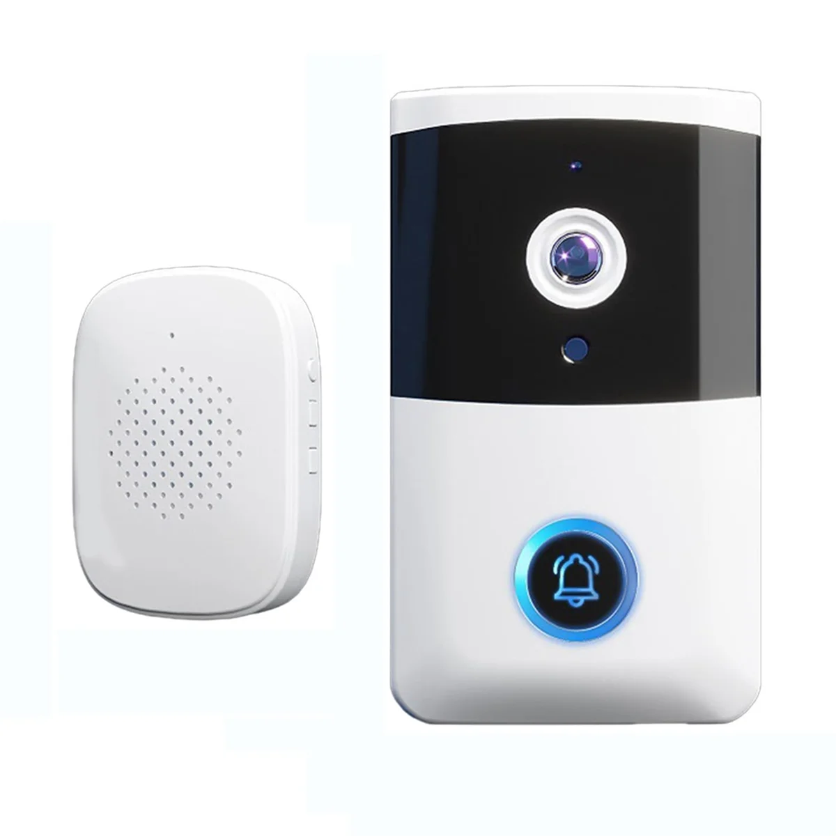 Wireless Smart Doorbell - Wireless Doorbell with with Intercom Function -with Night Vision - Doorbell for Home Security