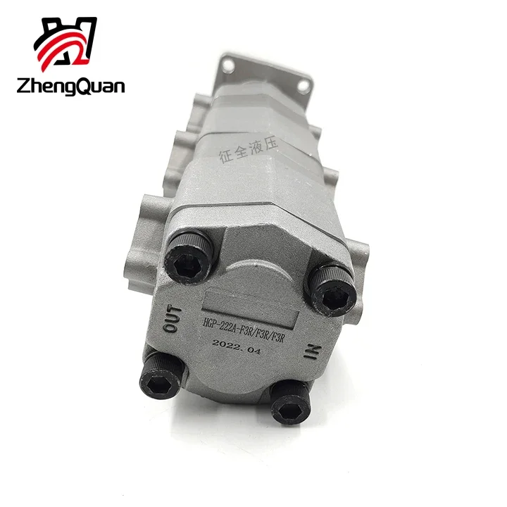 Zhengquan HGP-222A-F3/3/3R triple gear pump hydraulic high pressure oil pump mechanical hardware pump manufacturer