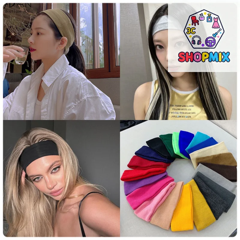 

Sport Yoga Headbands, Fashion Soft Elastic Cotton Sweatband Yoga Stretchy Headband