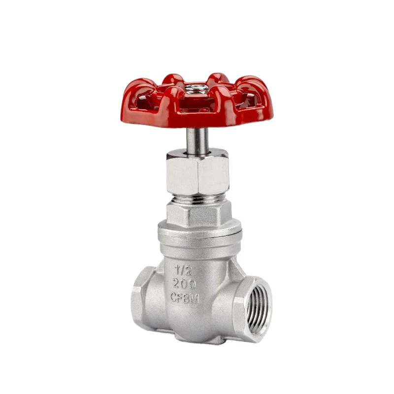 304 stainless steel gate valve Z15W-16P thread internal thread gate CF8M tap water pipeline switch valve 4 points