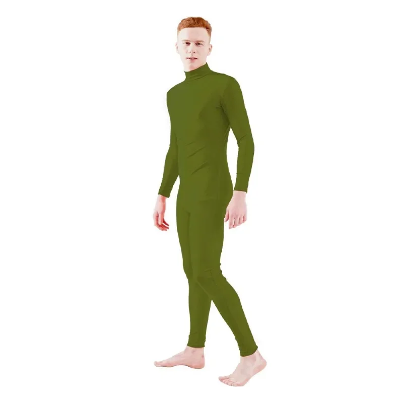 Setelan Kostum Cosplay Zentai Seluruh Tubuh Warna Solid Jumpsuit Melar Ukuran Dewasa untuk Pertunjukan Panggung Pesta Halloween Cos Tari