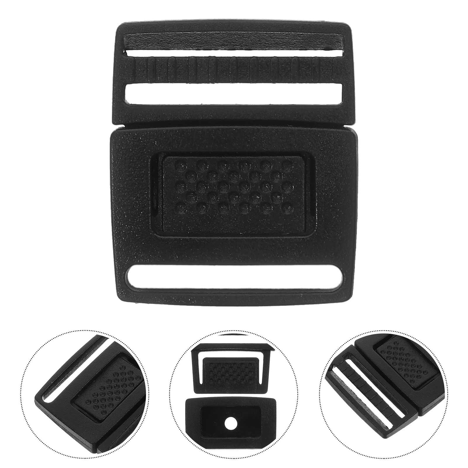 

100 Pcs Plastic Cap Buckle 20mm Adjustment 100pcs Black The Hat Belt Replacement Clip Buckles For DIY Man Clips Straps