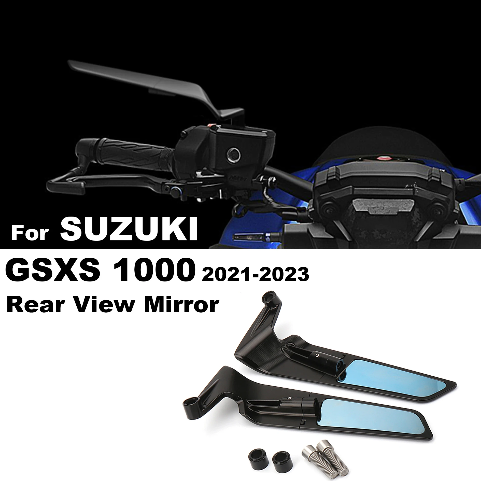 

For SUZUKI GSX-S1000 Accessories Motorcycle Adjustable Side Wing Rear View Mirror For SUZUKI GSXS1000 GSXS1000 2021-2023 2022