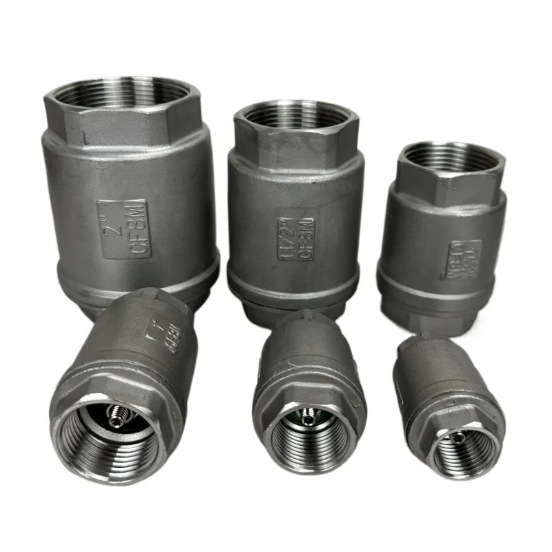 304 stainless steel vertical check  valve H12 check valve, water pump spring vacuum water pipe 1 inch 2 inches