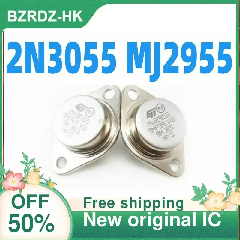 7PCS  2N3055 MJ2955  TO-3 Paired Transistor NPN  New original IC
