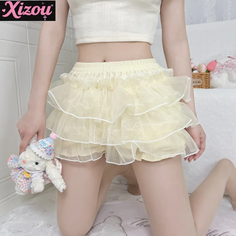 

Защитные брюки Лолита, брюки с тыквой, юбка с поддержкой собаки, короткая насилие, ежедневная поддержка торта, юбка-пачка Jk, противолегкие леггинсы для женщин