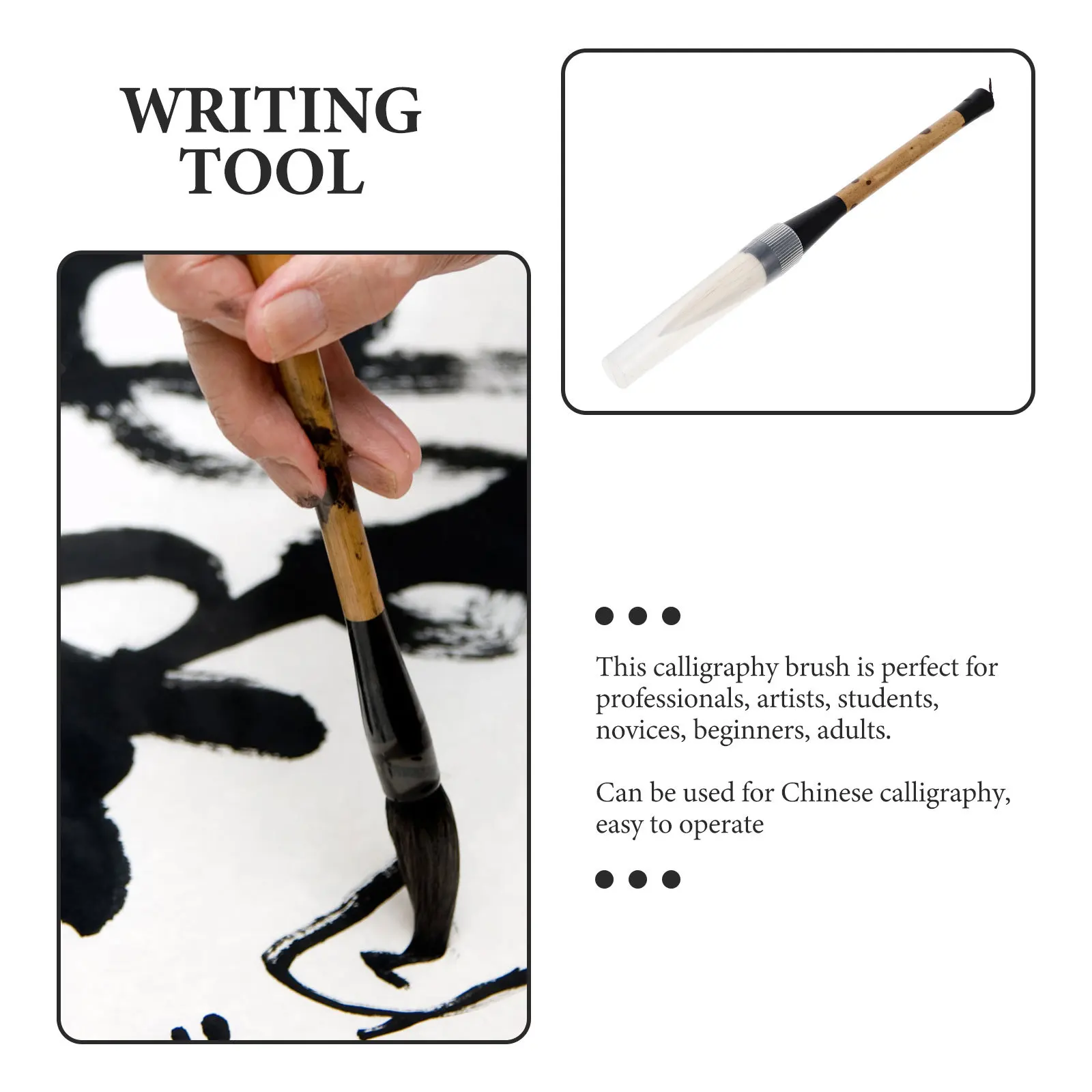 فرشاة GANAZONO الصينية أداة كتابة الرسم الاحترافية فرشاة فنية بالحبر التقليدية للفنانين