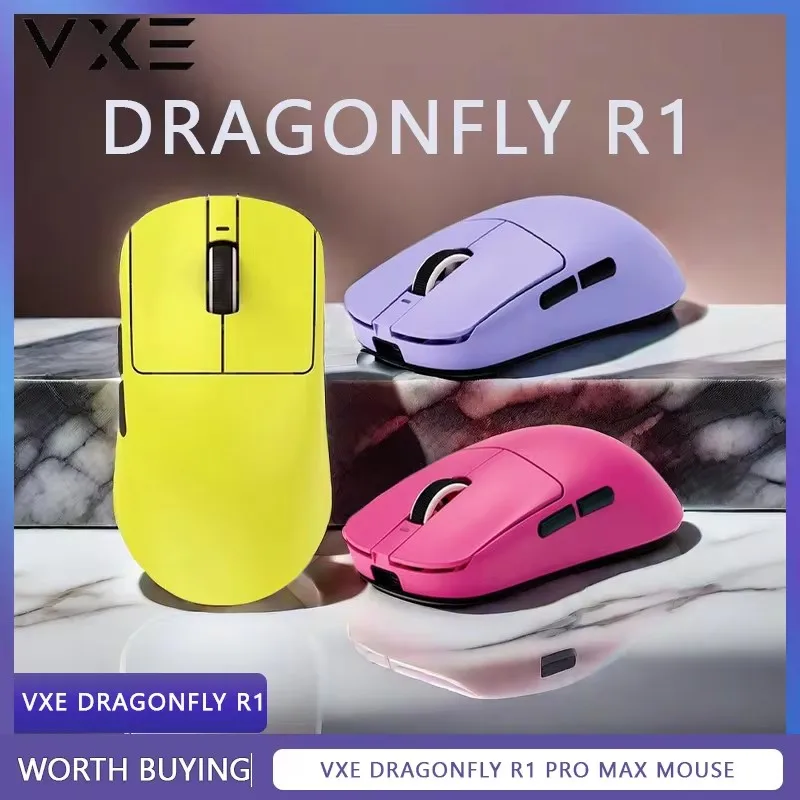 Mouse sem fio ergonômico leve, longa resistência, Vgn Vxe Dragonfly R1 Pro Max, PAW3395/se Game esports