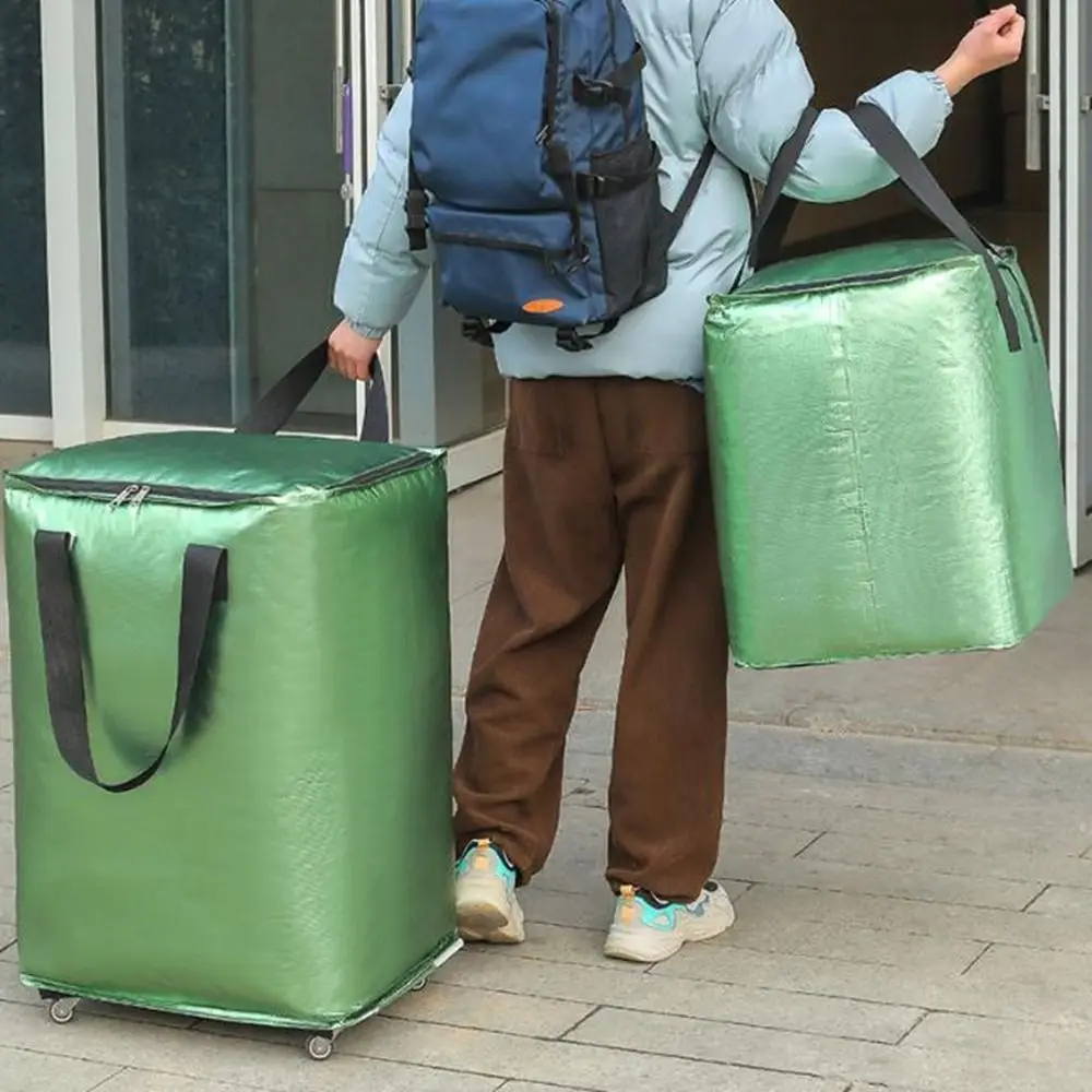 Large Capacity Wheeled Moving Storage Bag Dust-proof Waterproof Clothes Quilt Storage Bag Folding Heavy Duty Luggage Packing Bag