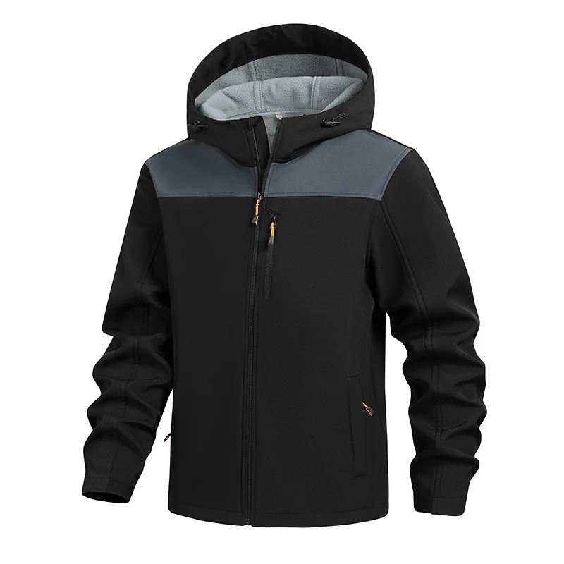 

Soft Shell Jacket Workwear Outdoor Casual Windproof Multi Pocket Jacket Large Size Fleece Winter Jackets Trekking Jogging Jacket