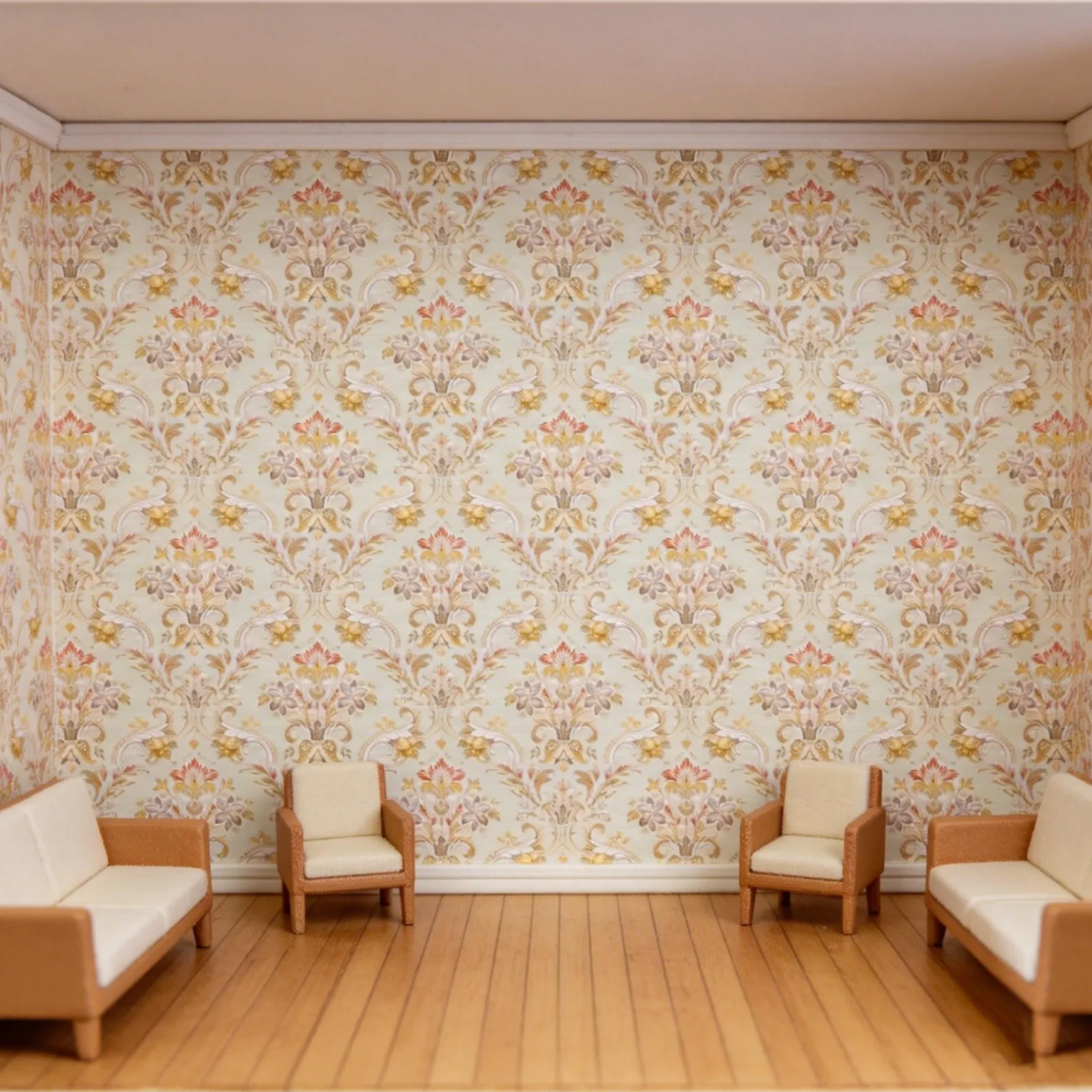 

1 лист миниатюрных самоклеящихся обоев-наклеек для дома, отклеивающиеся и приклеивающиеся настенные стикеры для микроландшафтного декора стен, мини-обои для дома