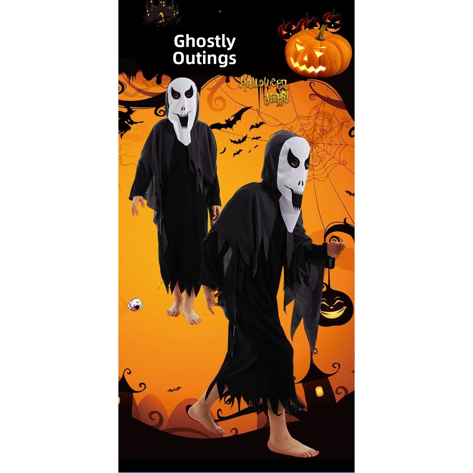 loween Death God Costume spaventoso Terrore Film Par Outfit Costume horror Abbigliamento tradizionale da donna Spettacolo teatrale