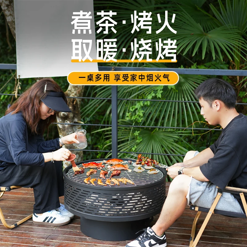 Outdoor Craftsman Rollai Grill Household Yard Grill Garden Incinerator Rack Field Camping Heater