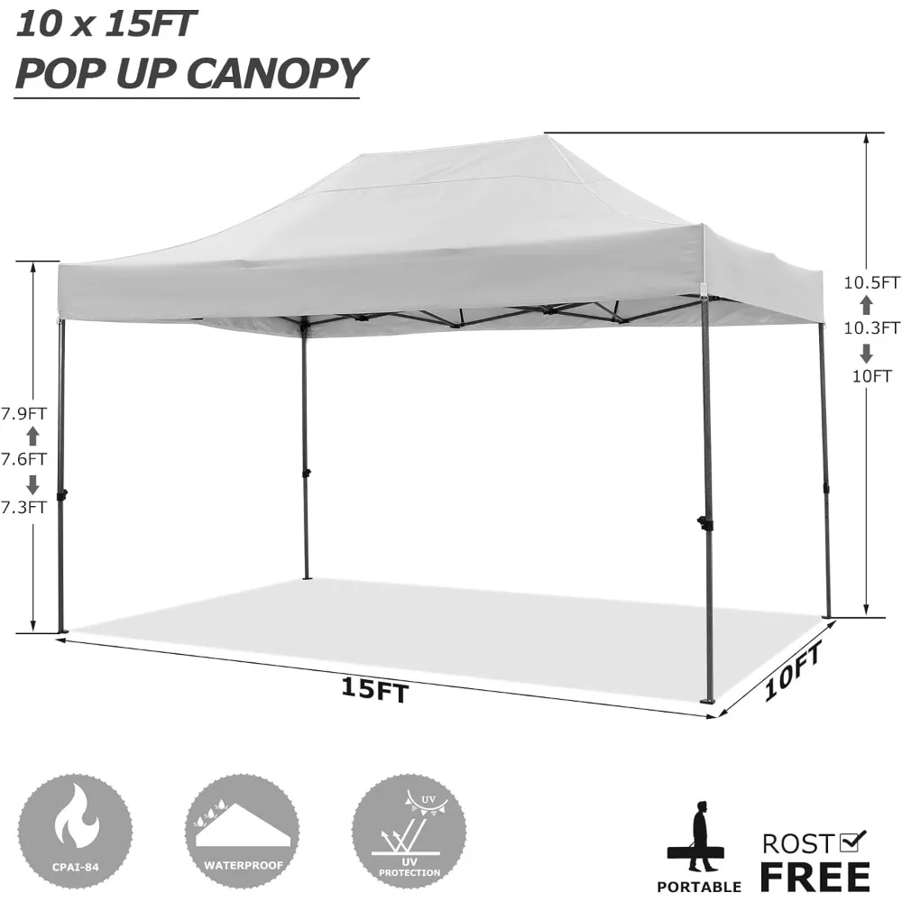 Gazebo 10x10 Pop Up Canopy With 4 Sidewall, Waterproof Commercial Outdoor Wedding Party Tents For Parties Canopy