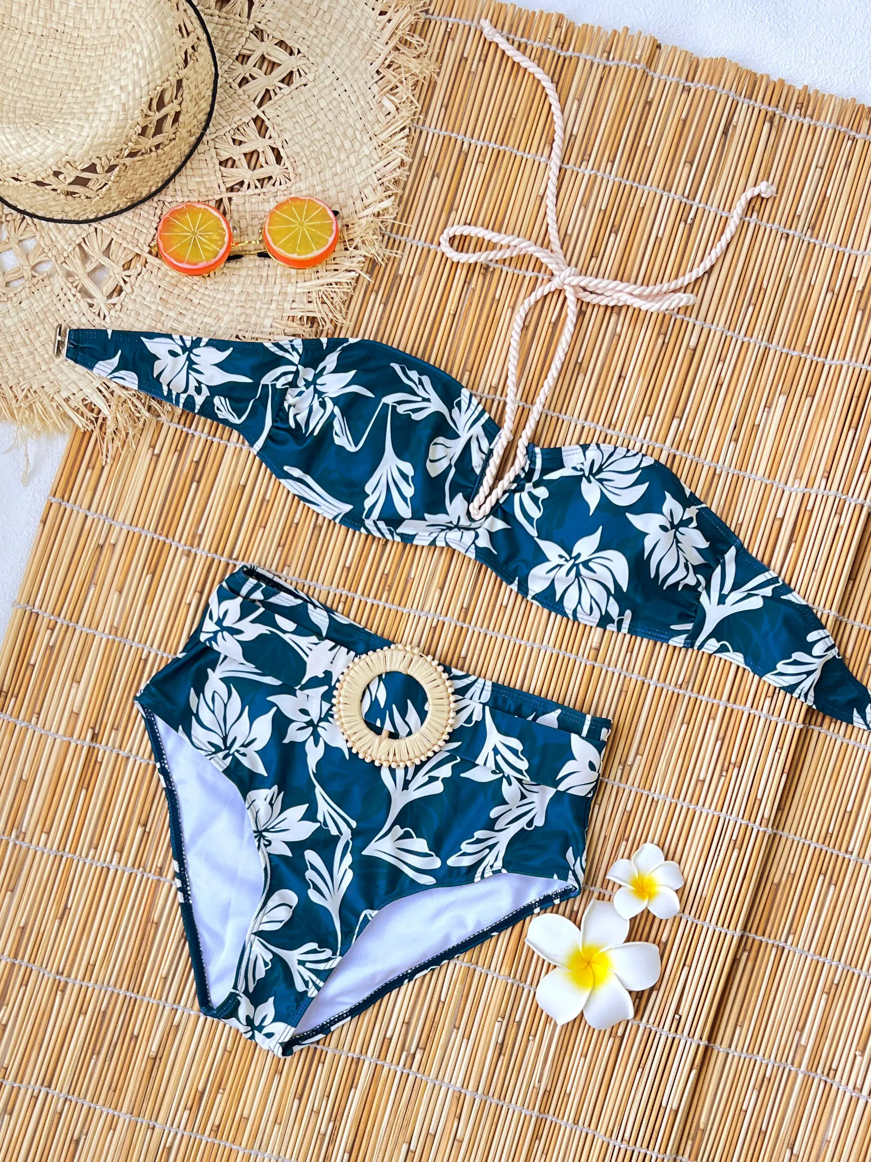 

2025 Sexy Stylish Printed Printed Bikini Set with Long Cover-Up Perfect for Sunset Beach Parties and Beach Trips Summer Getaways