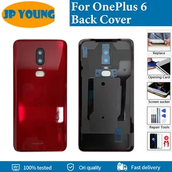 New Glass For OnePlus 6 Back Battery Cover Door Rear Glass Battery Cover For OnePlus 6 1+6T Housing Case With Camera Lens