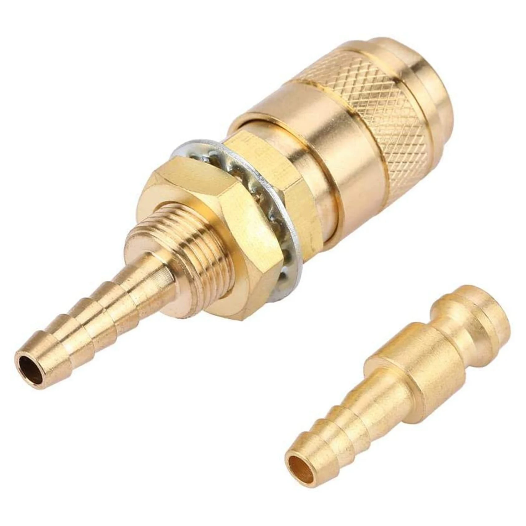 M6 Quick Connector Set, Quick Cooler, for Water-Cooled Gas Connection, for Welding Torch MIG TIG Welding Torch (Gold)