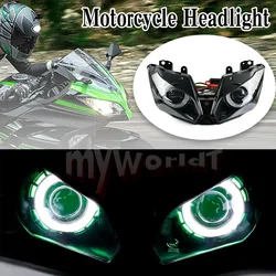 Fit For Kawasaki Versys 650 1000 2015 - 2018 KLE650 KLZ1000 Motorcycle Headlamp Angel Eyes HID Headlight 2016 2017 15 16 17 18