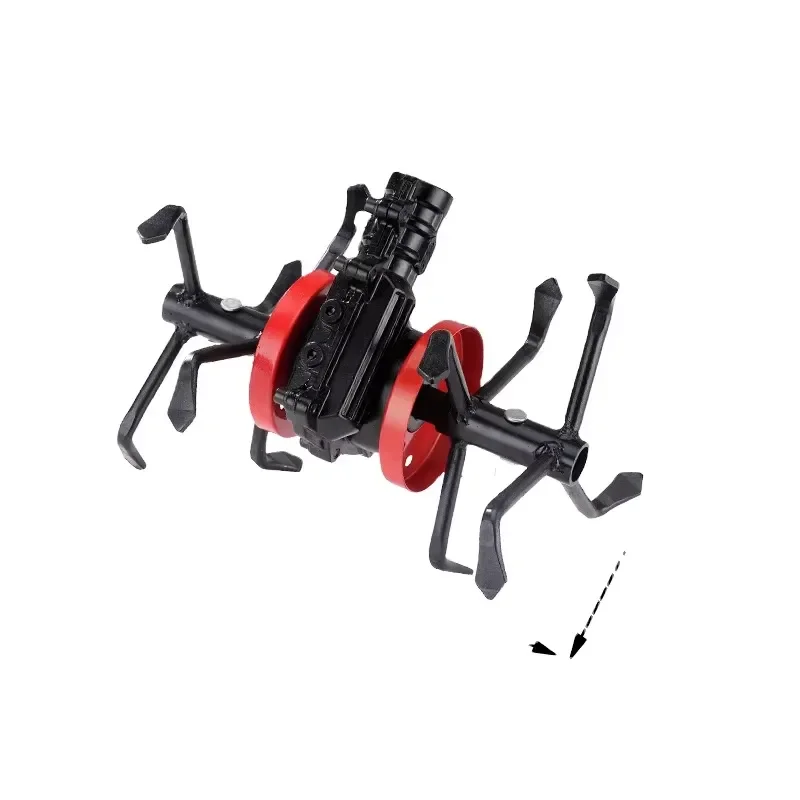 Adjustable Lawn Mower Accessories Six Claw Deep Plowing Wheels Straight Oblique Blades For Soil Loosening Trenching Weeding