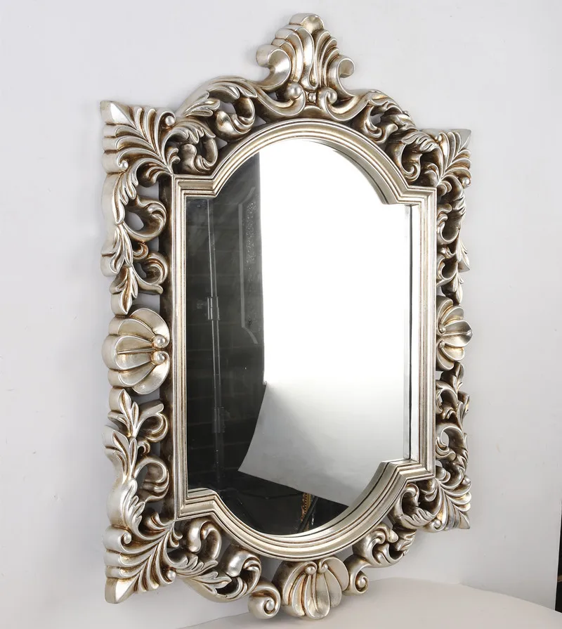 AA Classic retro bathroom mirror carved art wall hanging decorative mirror