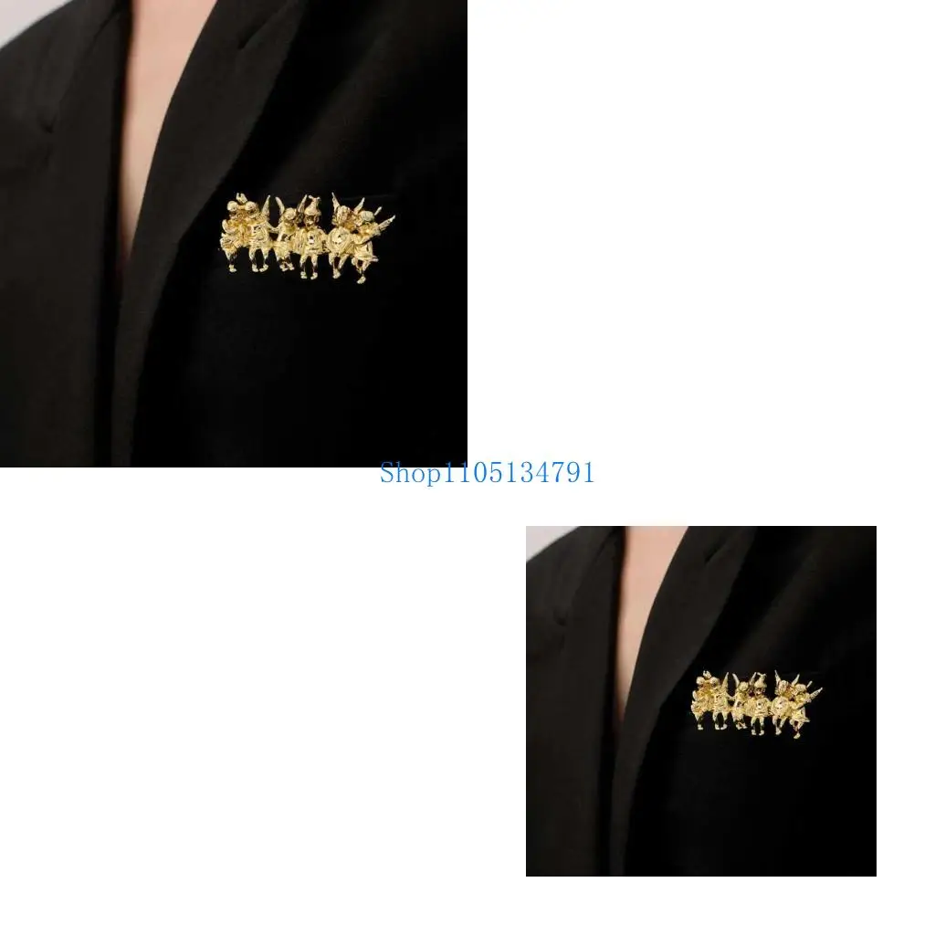 98 كم جميلة ستة ملاك تصميم بروش دبوس هدية مجوهرات سبيكة خفيفة الوزن للنساء الرجال #1