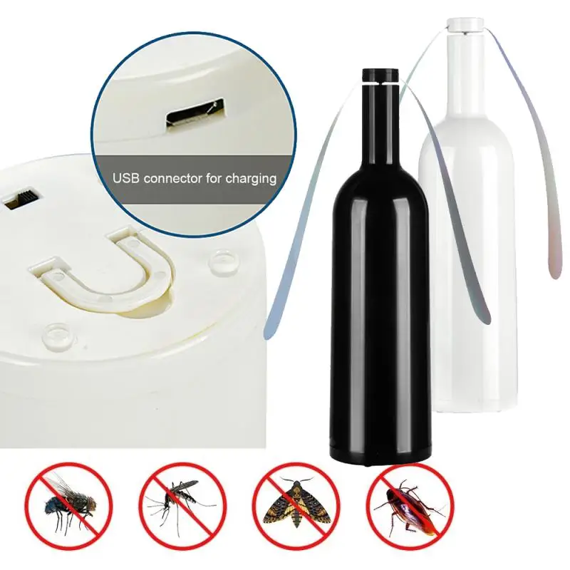 

Pest Repellent Table Fan Mosquito Trap Automatic Mutes Reflective Strip Fan Blade Bug Zapper Multifunction Repellents Devices