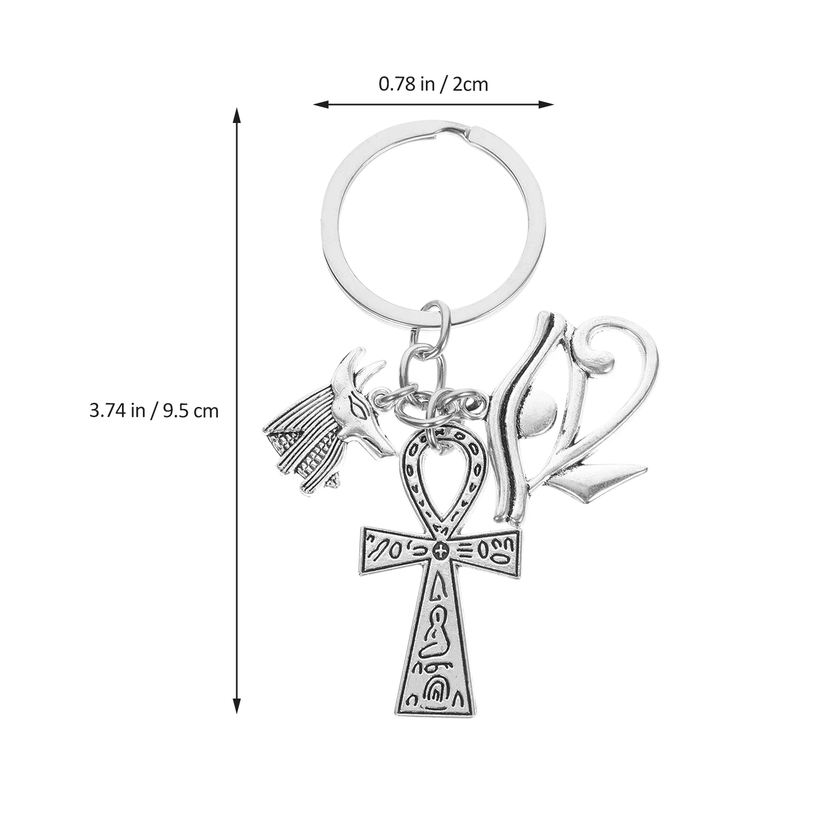 Egypt Symbol Creative Key Holder Retro Key Rings naments Rings Gift naments Durable Bag Car Accessories Decor