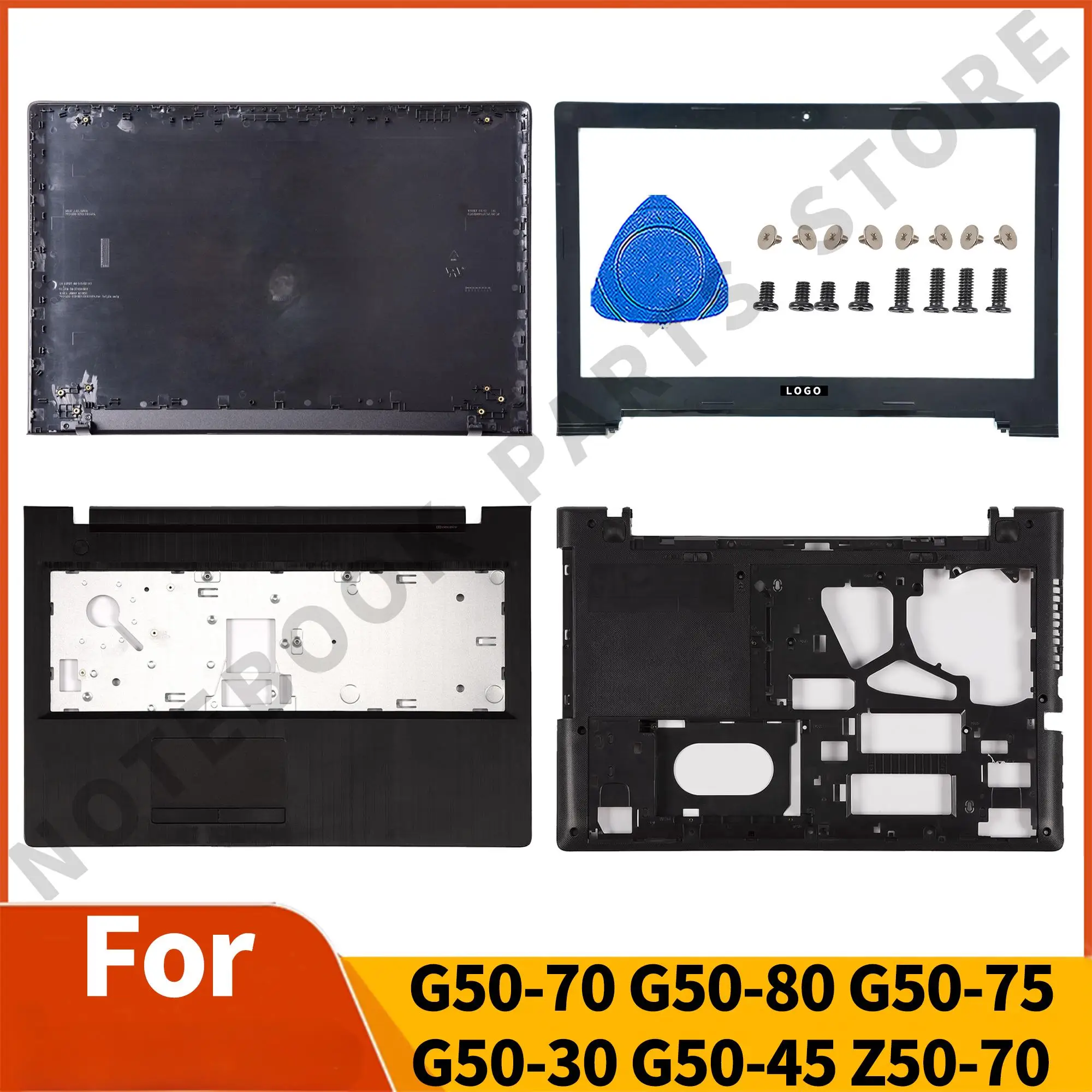 Parts For G50-70 G50-80 G50-75 G50-30 G50-45 Z50-70 LCD Back Cover Bezel Palmrest Bottom Case Plastic case Repair