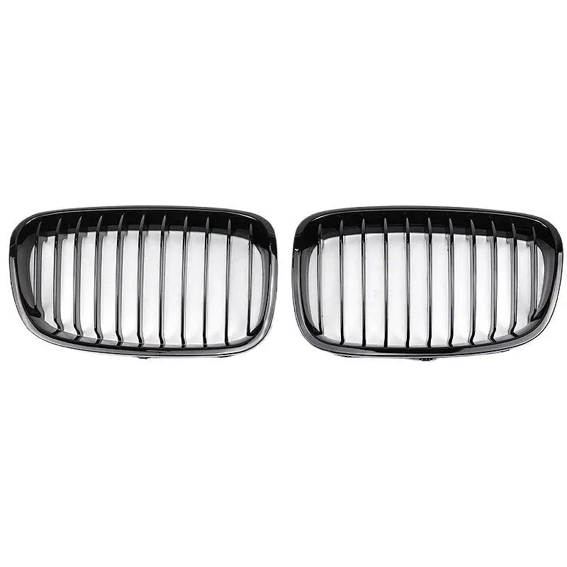 

Suitable for 2012-2014 BMW 1 Series F20 pre-modification single-line bright black middle grid front grille carbon pattern middle