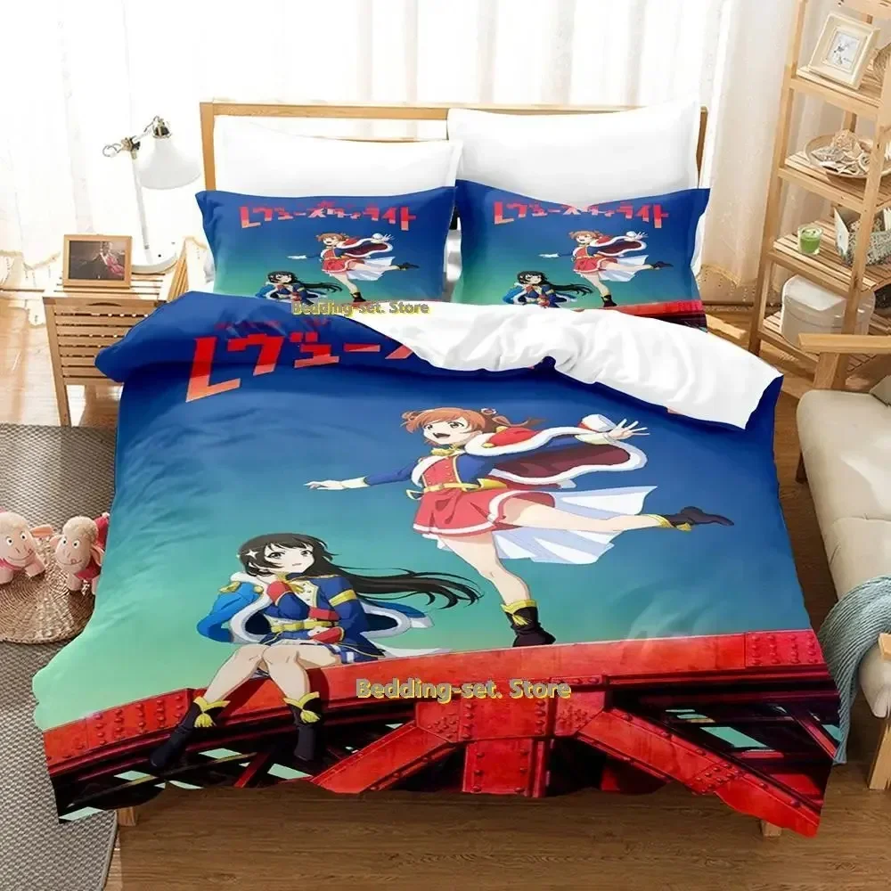 

New Shoujo Kageki Revue Starlight Bedding Set Single Twin Full Queen King Size Bed Set Adult Kid Bedroom Duvetcover Sets Anime